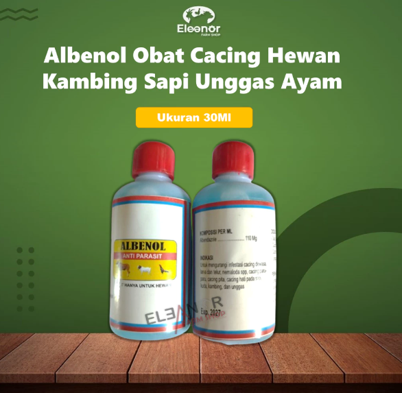 Albenol Obat Cacing Hewan Kambing Sapi Unggas Ayam 30Ml