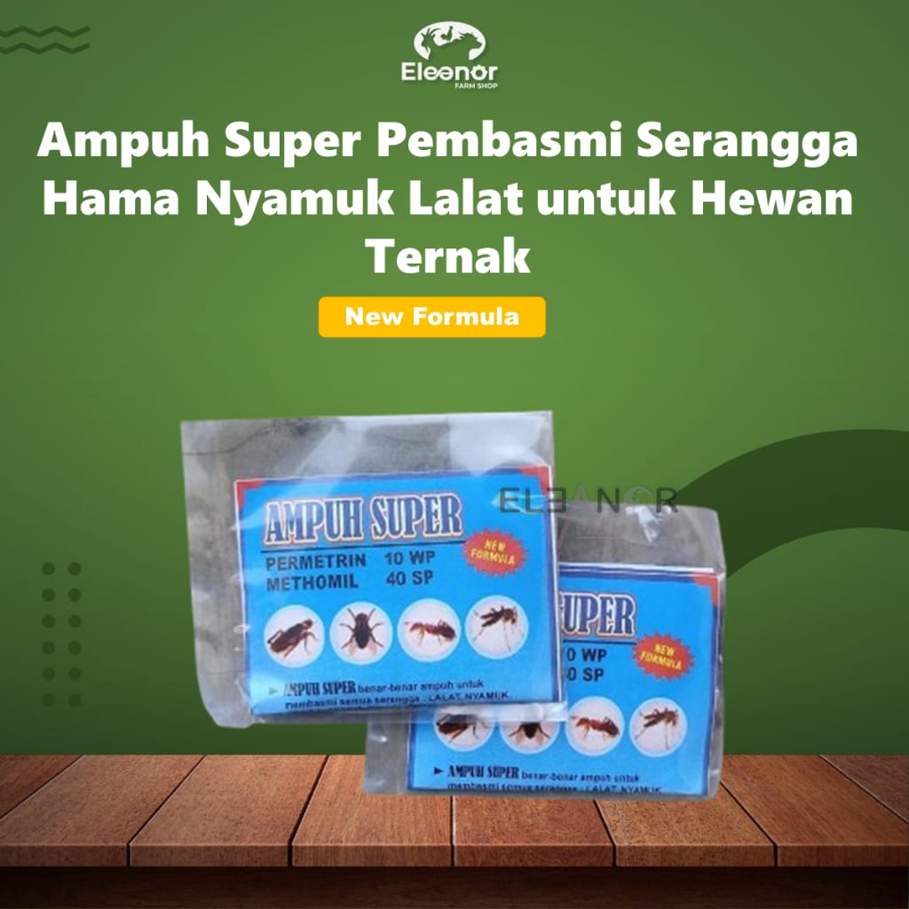 Ampuh Super Pembasmi Serangga Hama Nyamuk Lalat untuk Hewan Ternak Sapi Kambing Domba