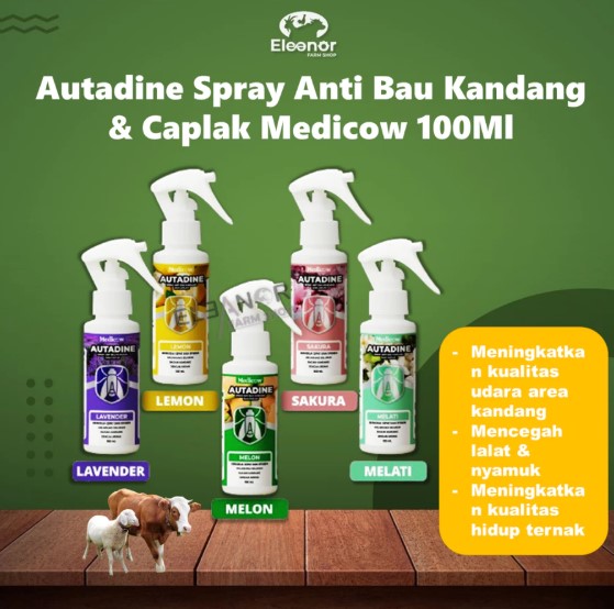 Autadine Spray Penghilang Bau Kandang Hewan Anti Nyamuk dan Lalat - Medicow 100Ml