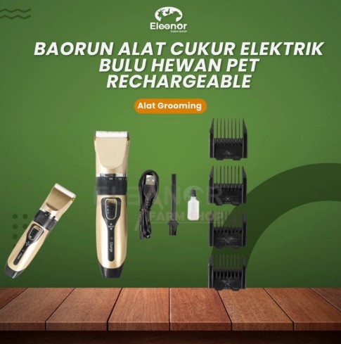 Baorun K5 - Alat Cukur Elektrik Bulu Hewan Anjing Kucing Pet Rechargeable