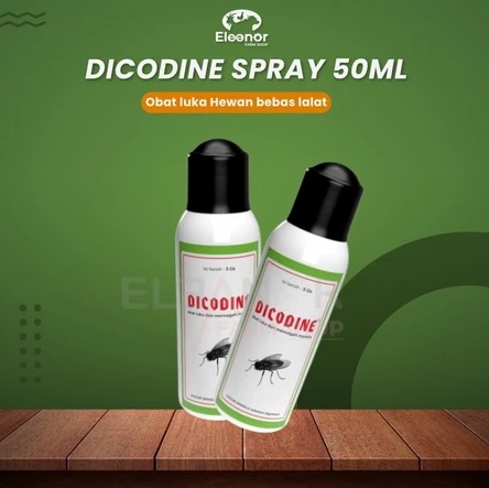 DICODINE SPRAY 50ML - Obat Luka Hewan ANTI LALAT MYASIS Kucing Sapi Kambing Domba Medion