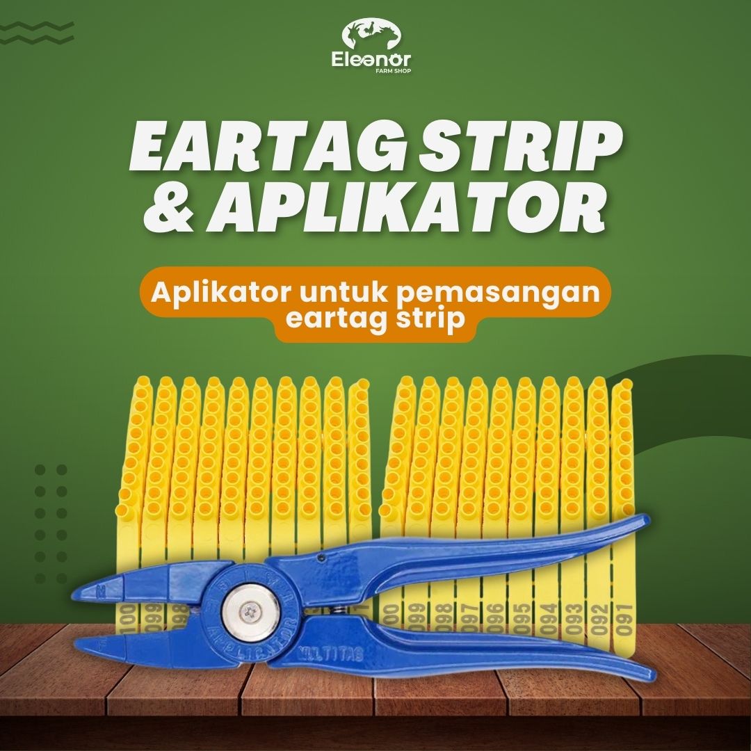 Eartag Strip dan Tang Aplikator Eartag Anting Penanda Kambing Domba Sapi
