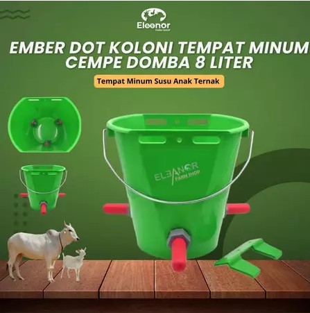 Ember Dot Koloni Kambing Tempat Minum Anak Ternak Cempe Domba Kapasitas 8 Liter Anti Tumpah