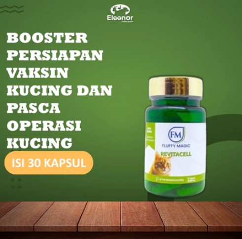 Fluffy Revitacell Magic Obat Booster Persiapan Vaksin Kucing dan Pasca Operasi