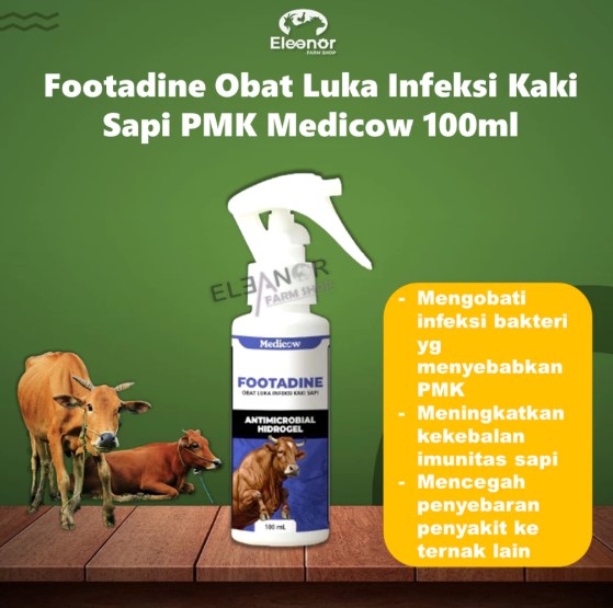 Footadine Obat PMK Luka Infeksi Kaki Sapi - Medicow 100ml