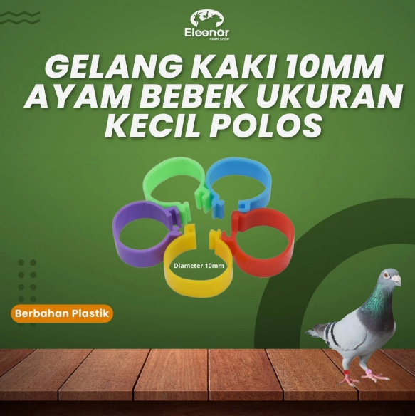 Gelang Jepit Kaki ayam/ring kaki ayam ukuran 25mm 10bh - dengan NOMOR