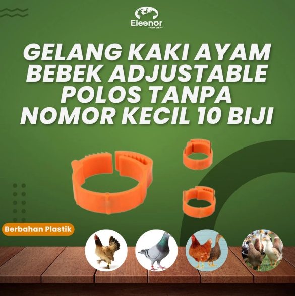 Gelang Kaki Ayam Bebek Adjustable POLOS Tanpa Nomor Kecil 10 Biji