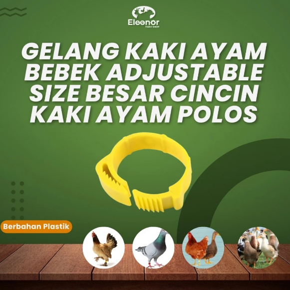 Gelang Kaki Ayam Bebek Adjustable Size Besar Cincin Kaki Ayam Polos