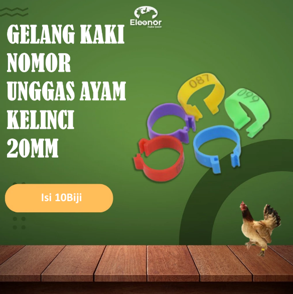 Gelang Kaki Ayam Bebek Itik Angsa Diameter 20Mm Nomor isi 10 Biji - High Quality