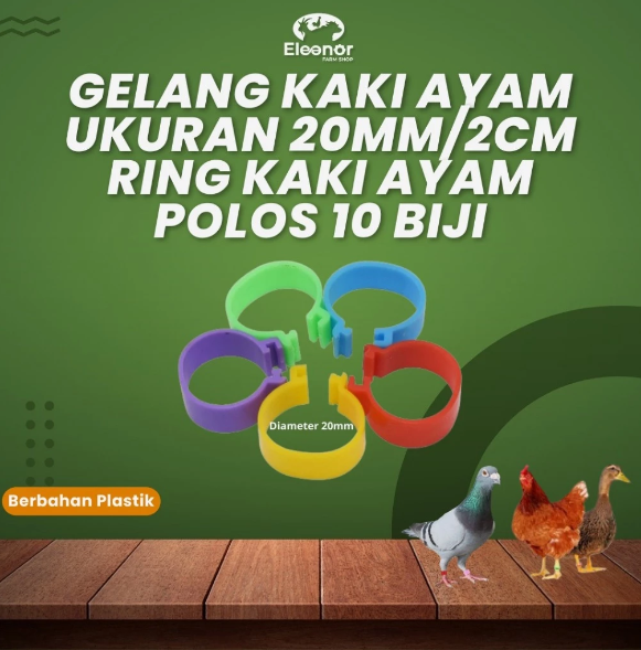 Gelang Kaki Ayam Ukuran 20mm/2cm Ring Kaki Ayam POLOS 10 Biji