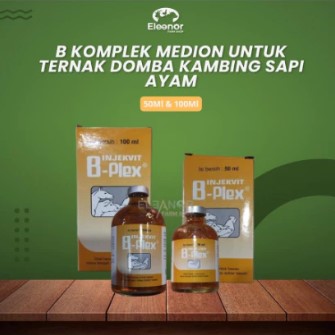 Injekvit B Plex 50ml dan 100ml - Vitamin B Complex Untuk Sapi Kambing Domba Babi Ayam Kucing Anjing
