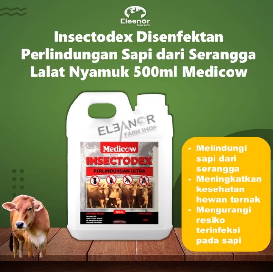 Insectodex Disinfektan Perlindungan Sapi dari Serangga Lalat Nyamuk - Medicow 500ml