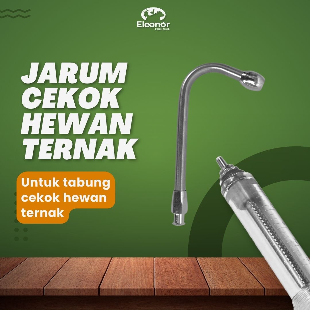 Jarum Cekok Loloh Sapi Kambing Domba Babi Needle Drencher Stainless Steel Tipe 2