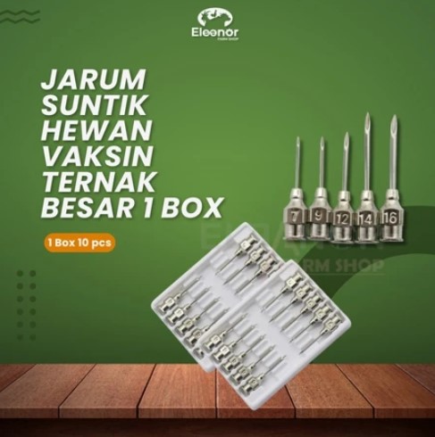 Jarum Suntik Hewan Ternak Kambing Domba Sapi Kuda Ukuran 7g 9g 12g 14g 16g