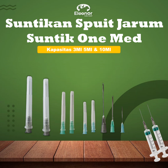 Jarum Suntik Spuit Suntikan 10ml 5ml dan 3ml One Med Jarum Suntik Ternak
