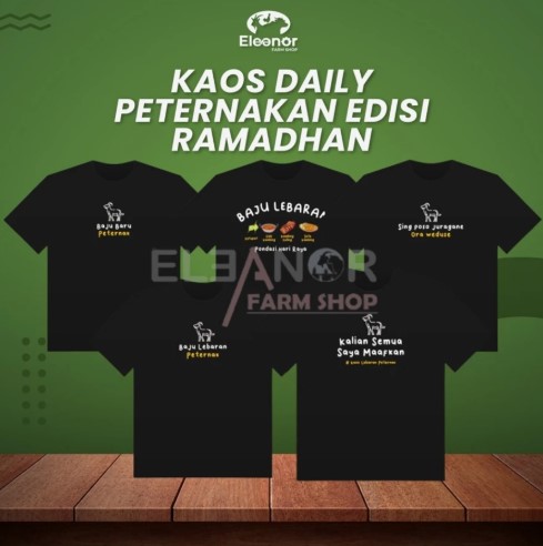 Kaos Tshirt Daily Atasan Baju Pria Wanita Tema Peternakan Bahan Premium S M L XL