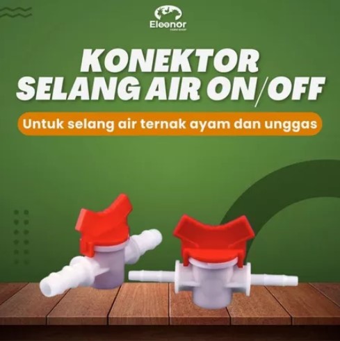 Konektor Selang Air On/Off Untuk Minum Ternak Ukuran 5/16 Konektor Pipa Katup