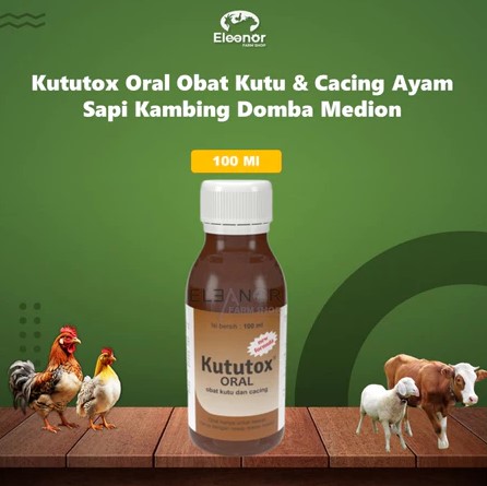 KUTUTOX ORAL 100ML - Obat Kutu dan Cacing Oral Sapi Kambing Domba Ayam Medion
