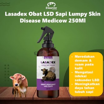 Lasadex Obat LSD Sapi Lumpy Skin Disease Obat Lato Lato Sapi - Medicow 250Ml