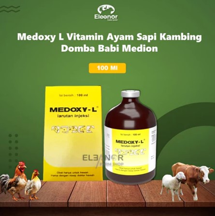 MEDOXY L 100ML- Obat Anti Infeksi Hewan Spektrum Luas Sapi Kambing Babi Ayam Unggas Medion