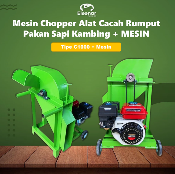 Mesin Chopper Tipe C1000 Alat Cacah Rumput Pakan Sapi Kambing + ( MESIN )