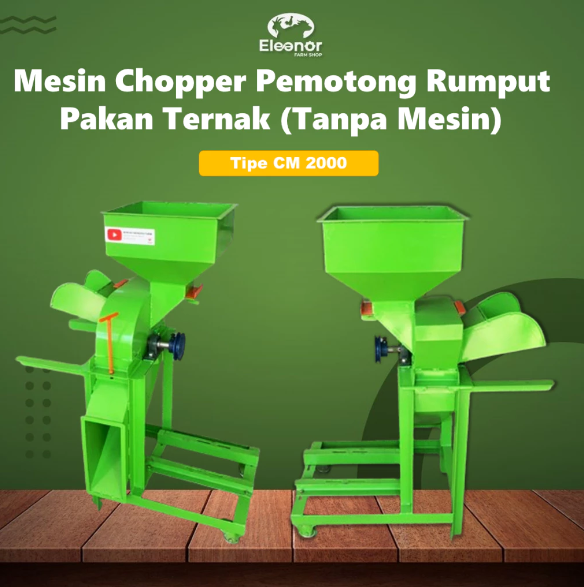 Mesin Chopper Tipe CM2000 Multifungsi Mesin Pemotong Rumput Pakan Kambing Domba Sapi ( Tanpa Diesel Hanya Rangka )