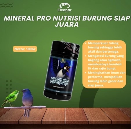 MINERAL PRO 100gr Vitamin Burung Jaga Stamina Daya Tahan Tubuh Burung Siap Lomba Kicau