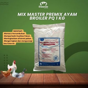 MIX MASTER PREMIX BROILER PQ 1KG - Suplemen Pakan Untuk Ayam Broiler Pemacu Pertumbuhan