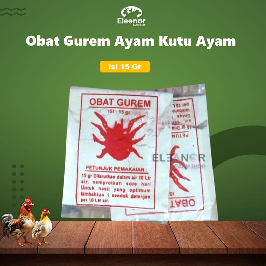 Obat Gurem Ayam Kambing Sapi Efektif Basmi Kutu 15gram