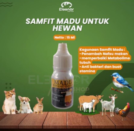 Sam Fit Madu Bawang Dayak Multivitamin untuk Hewan Menambah Nafsu Makan