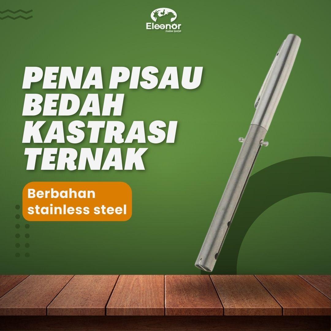 Scalpel Pena Pisau Bedah Operasi Kastrasi Ternak Sapi Babi Kambing Stainless Steel