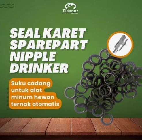 Seal Karet Hitam Sparepart Nipple Babi Besi 10 pcs
