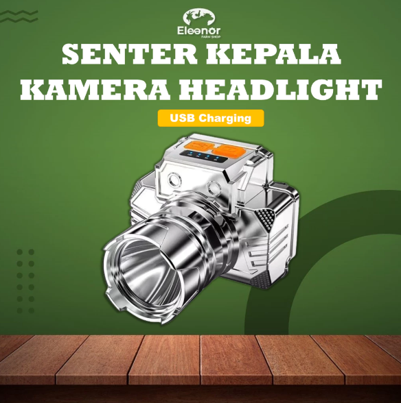 Senter Kepala Kamera USB Charging Headlight Senter Kepala Jarak Jauh Headlamp 3Mode