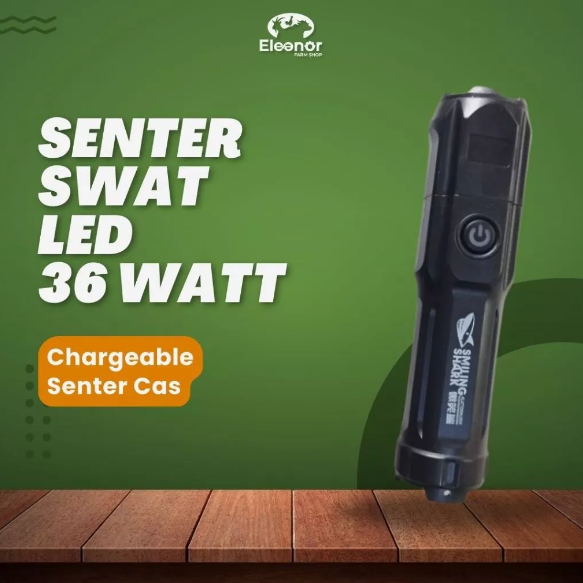 Senter Swat 36Watt Senter LED Chargeable Senter Cas