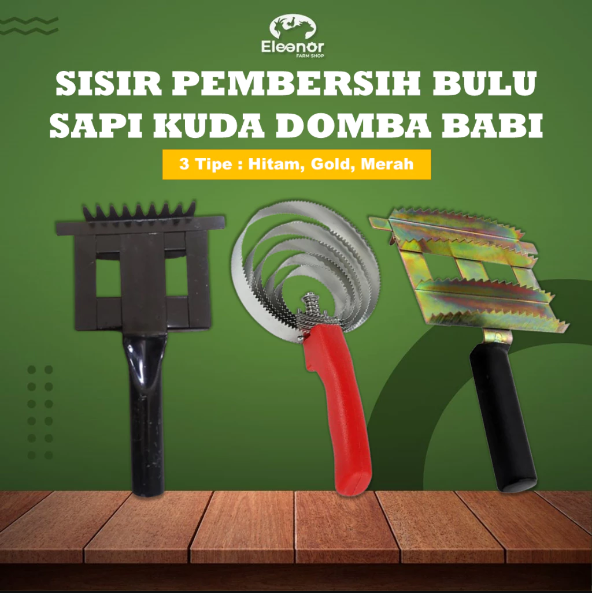 Sisir Bulu Sapi Kuda Domba Babi Kambing Carbon Steel