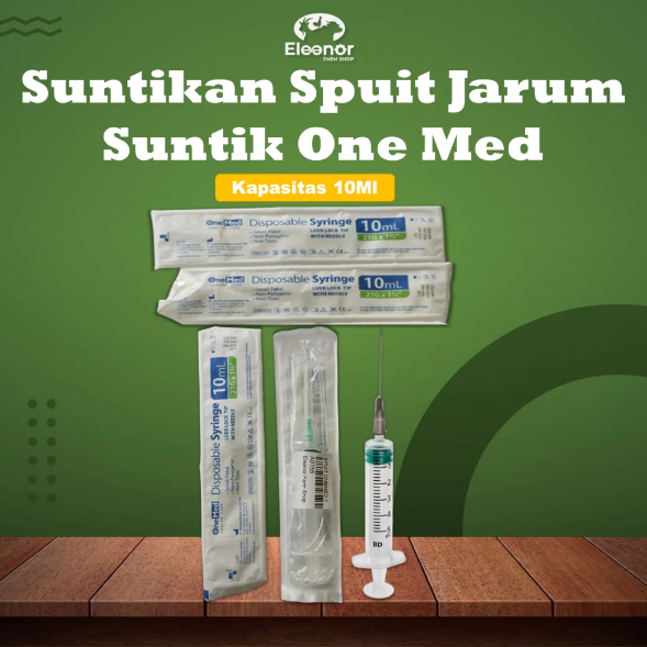 Suntikan Spuit Kapasitas 10Ml Jarum Suntik One Med Alat Suntik Hewan