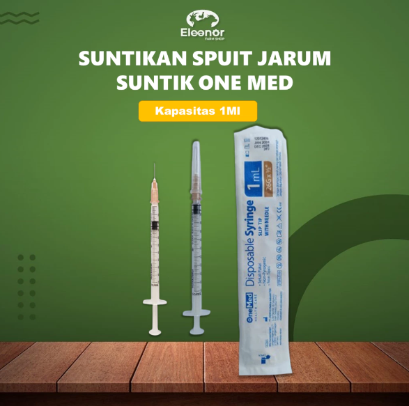 Suntikan Spuit Kapasitas 1ml Jarum Suntik One Med Alat Suntik Hewan 1ML