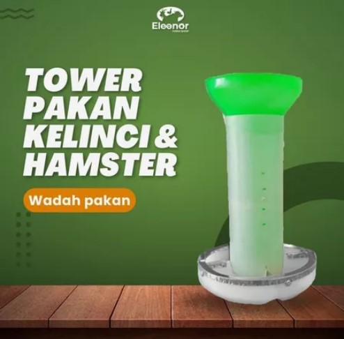 Tempat Pakan Alat Makan Kelinci Hamster Tower Pakan Rabbit Food Tower Box