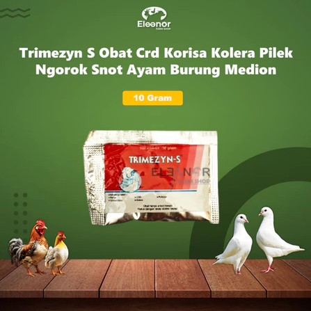 Trimezyn S 10 Gr Medion Obat Crd Korisa Kolera Pilek Ngorok Snot Ayam Burung Medion