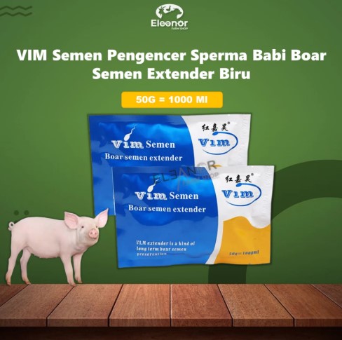 VIM Semen Pengencer Sperma Babi Boar Semen Extender Biru
