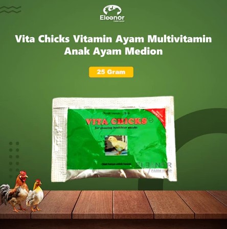 Vita Chicks 25 Gr Medion Vitamin Ayam Multivitamin Anak Ayam
